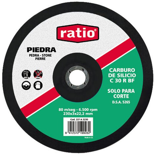Disco Corte C.Silicio 230x3x22Ratio