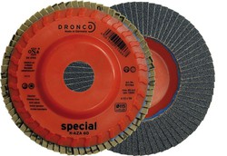 Disque à lamelles abrasives en zircone à base plate en plastique K-AZA