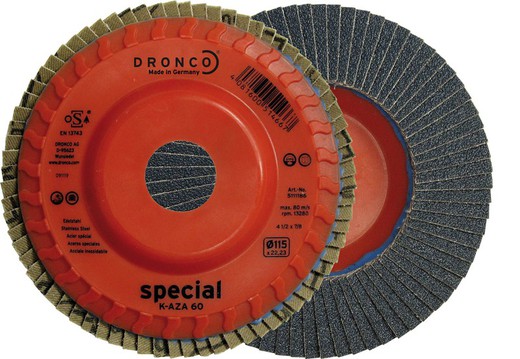 Disque à lamelles abrasives en zircone à base plate en plastique K-AZA