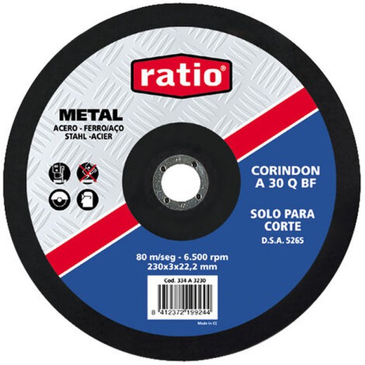 Corindon A80 / 178 Ratio Sheet Disc
