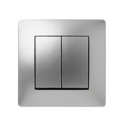 Double switch 10A-250V aluminum