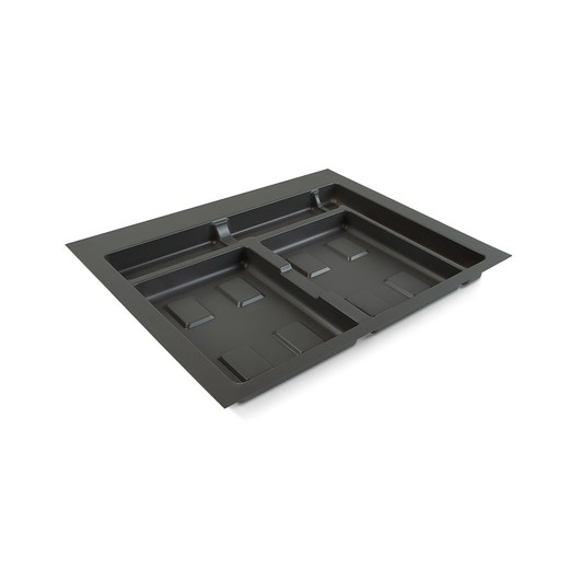 Base Emuca para gavetas de cozinha, módulo de 600 mm, plástico, cinza antracite