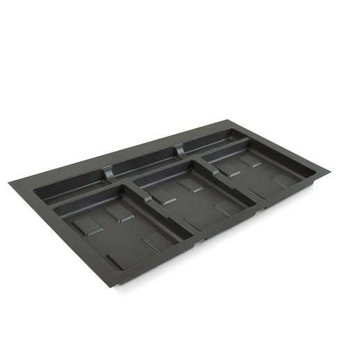 Base Emuca para gavetas de cozinha, módulo 800 mm, Plástico, Cinza antracite