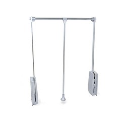 Emuca Fällbar hängare för garderob, justerbar 600-830 mm, upp till 12 kg, stål, krom
