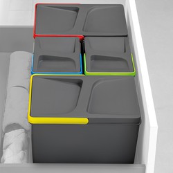 Emuca Containers voor Recycle keukenlade, Hoogte 266