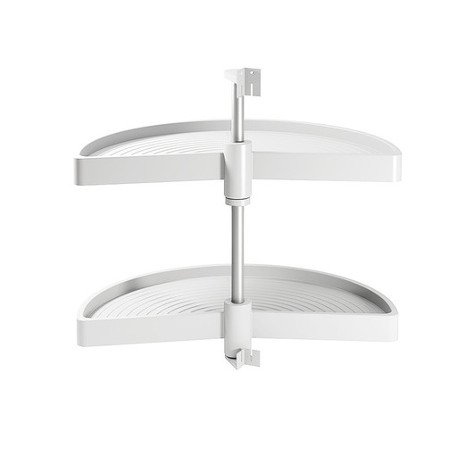 Set girevole per mobile da cucina Emuca, 180º, modulo 800 mm, plastica, bianco