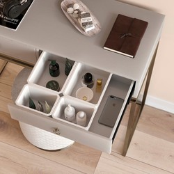 Emuca Kit de 6 cubos organizadores para cajón de baño Tidy, Plástico, Blanco