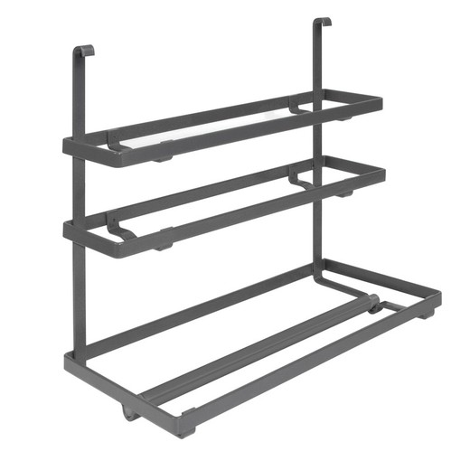 Emuca Kitchen roll holder, for hanging, steel, anthracite gray.