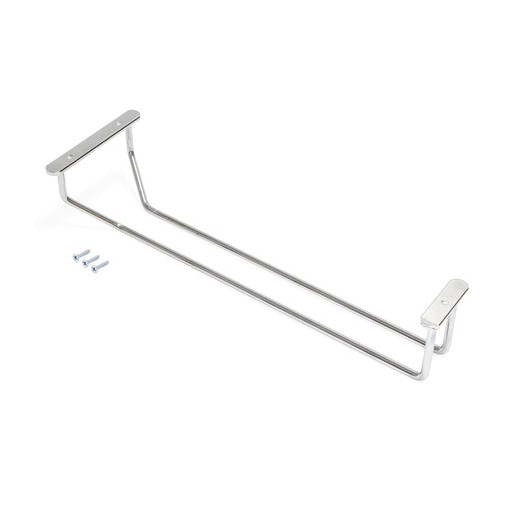 Emuca Soporte para copas Supra para muebles., Cromado, Acero