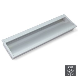 Emuca Tiradores para mueble, intereje 160 mm, Aluminio, Anodizado mate, 20 ud.