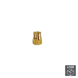 Emuca Expanding nut, M4, D. 5.5 mm, Brass, 100 pcs.