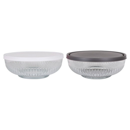 LAV Tokyo 880 cc Glass Salad Bowl 2 Units (ø 17 x 6.3 cm)