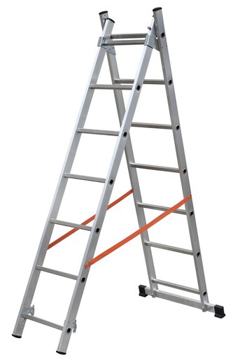 2-section combination ladder with Modula straight stabilizer