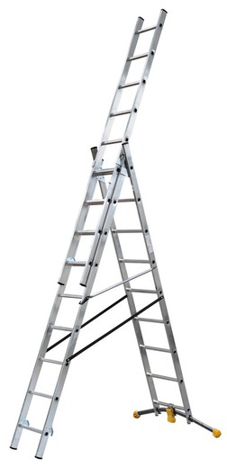 HobbyLOT 3-section combination ladder with curved stabilizer