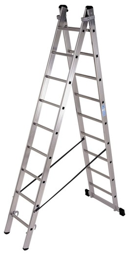 Dubbele ladder met voet x2