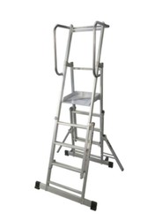 Mobile ladder with platform, folding and extendable epx400