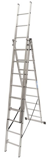 Drievoudige ladder met voet x3