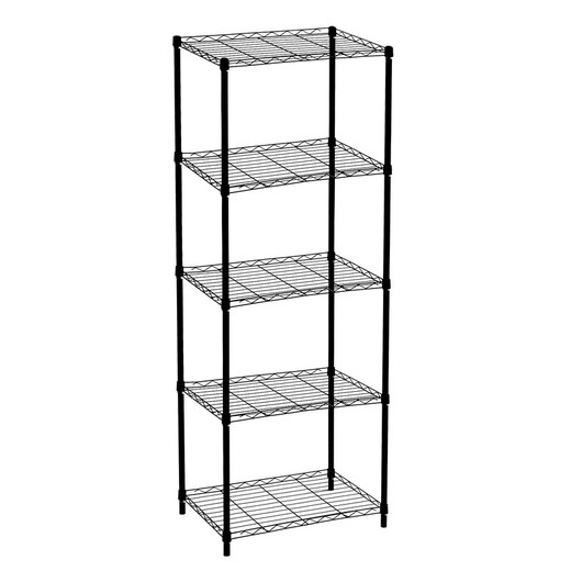 Metal Shelving with Grid Catter House Klaus 160 - 56x35x160 cm Color Black with 5 Shelves Supports up to 175 kg