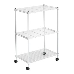 Metal Shelving with Grid Catter House Klaus 80 - 56x35x80 cm White Color with Wheels and 3 Shelves Supports up to 105 kg