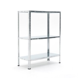 Galvanized Metal Shelving Catter House Nils Solid 90 - 70x30x90 cm with 3 Galvanized Steel Shelves Supports up to 150 kg