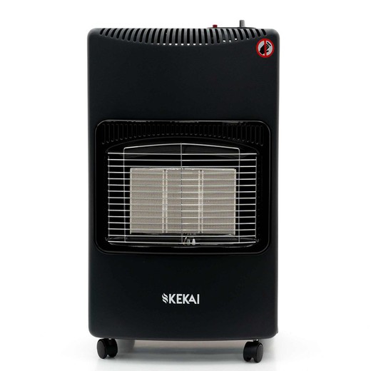 Kekai New Slim Fogão a Gás Dobrável para Uso Interno 42x26x73 cm 4200W 4 Rodas Giratórias Cerâmica Radiante 3 Níveis de Calor