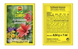 Universal liquid fertilizer Compo various sizes