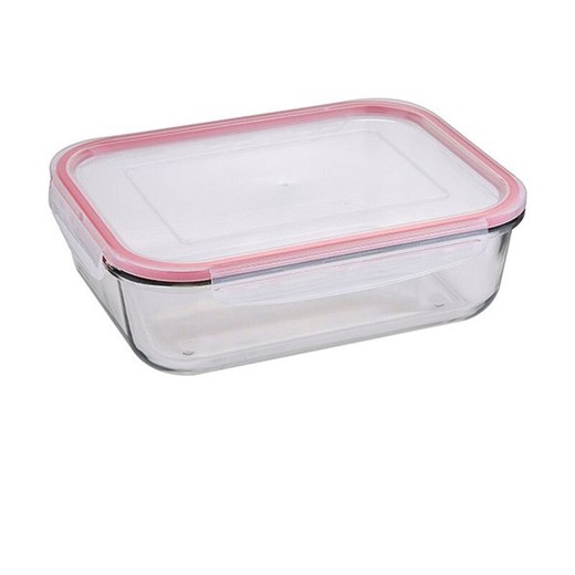 Bergner Lunch Box Red Borosilicate Glass — Brycus