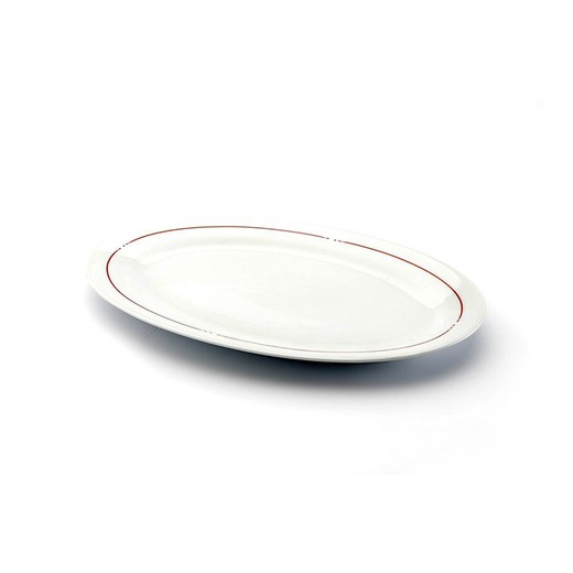 Red Oval Porcelain Cooking Platter (21.2 x 30.2 cm)