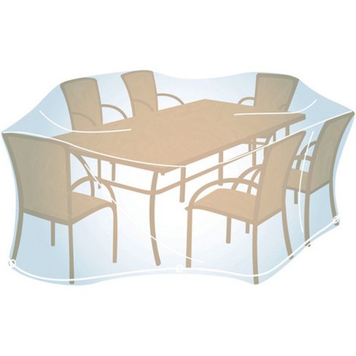 Rektangulært bordafdækning oval XL 100x270x220 cm