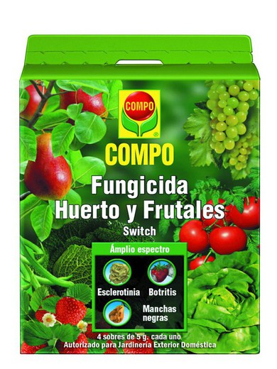 Fungicida Huerto y Frutales 5 x 4 gramos Compo