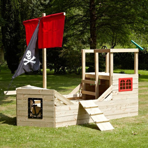 Play Center Holz Piratenschiff Spielzeug Fur Draussen 272x104x68 Cm