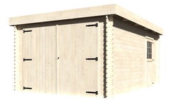 Garage en bois Galan 15,57 m² planches pleines 28 mm