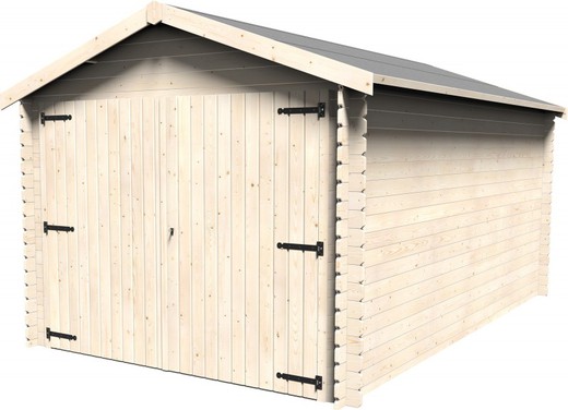 Drewniany garaż Gamache 14.24 M² 28 mm pełne deski