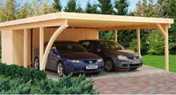 Garaje de madera Karl 40,6 m²  600x777cm (solo pergola de madera)