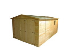 Garage Voiture en Bois Gardiun Mikhail I - 16,78 m² Extérieur 516x324x192/222 cm