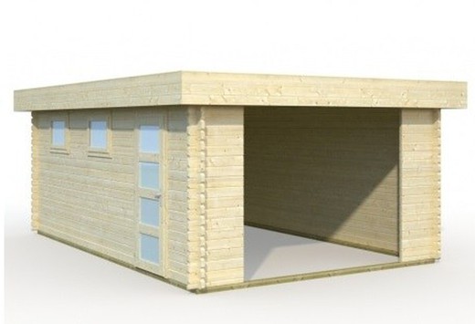 Rasmus Palmako garage in legno 19,0m2 kit 380x570cm doorless