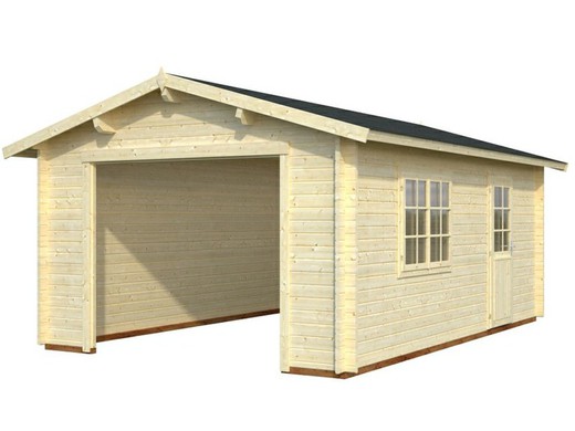 Trægarage Palmako Roger 19,0m2 kit 380x570cm uden dør