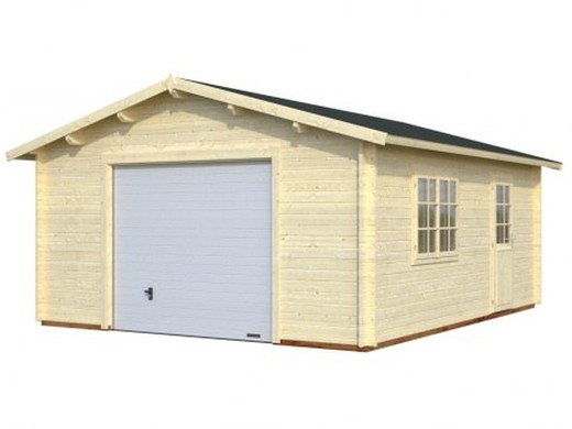 Palmako wooden garage 2 with up-and-over door 14.8ft x 18ft x 9.2ft