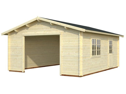 Garaje de madera Palmako Roger 23,9m2 kit 450x550cm sin puerta