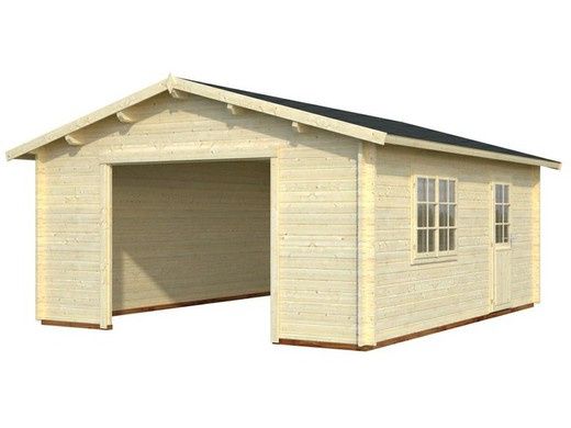 Trægarage Palmako Roger 23,9m2 kit 450x550cm uden dør