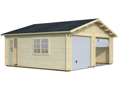 Dobbelt garage Palmako Roger 28.4m2 595x530cm med vippedør