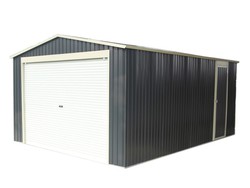 Garage in metallo Dakota - grigio (17,31 m2) (due pacchetti)