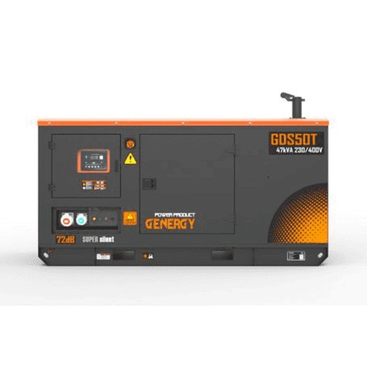 GDS50T-47KVA 37KW 400 / 230V GENERGY Silent Diesel Generator Set — Brycus