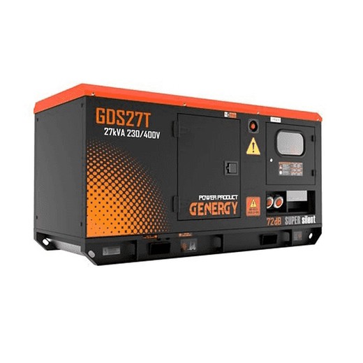 Grupo electrógeno diésel silencioso GDS27T-27KVA 22KW 400/230V Genergy