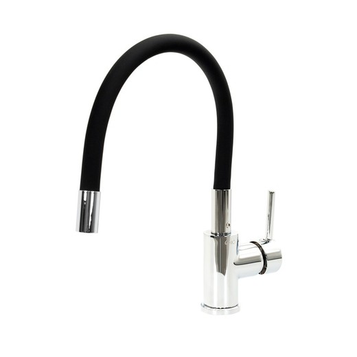 Black single-lever kitchen tap K2O Flex