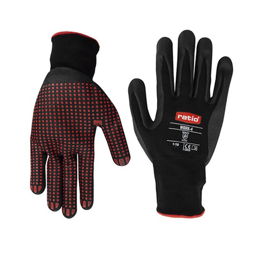 Gant en nylon enduit de nitrile C / T / 10 points