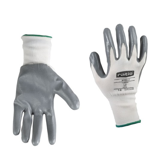 Poliest C / Nitrile Coated Glove Grey T / 10