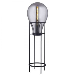 HATANN - Lámpara de pie de vidrio smoky Ø 50 x H 158 cm