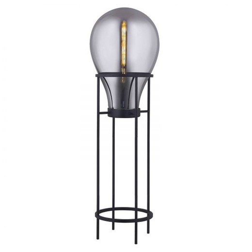 HATANN - Luminária de pé com vidro esfumaçado, Ø 50 x H 158 cm