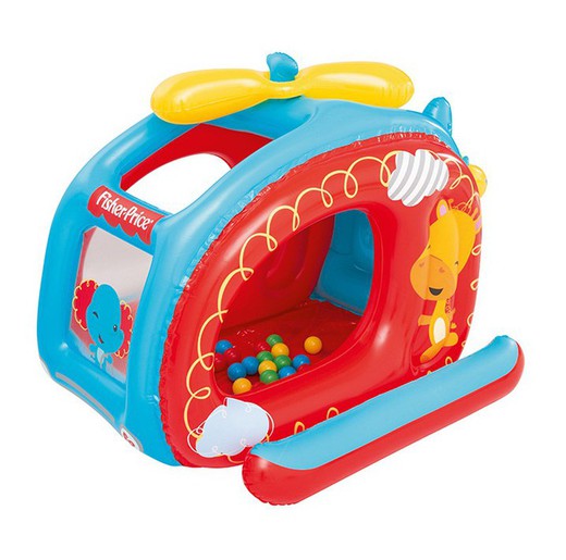 Helicoptero inflable 137x112x97cm con 25 bolas colores Fisher Price